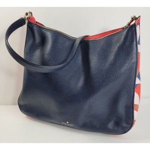 Kate Spade Kailee Handbag Tropical Toss Nightcap Blue Purse Shoulder Strap Bag